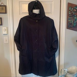 Lauren by Ralph Lauren Balmacaan Hooded Raincoat, xxxl